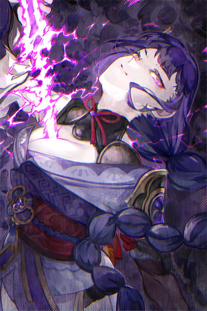 #本腰入れて描いたら思った以上に反響が無かった絵
この雷電将軍は伸びんかったな～ 