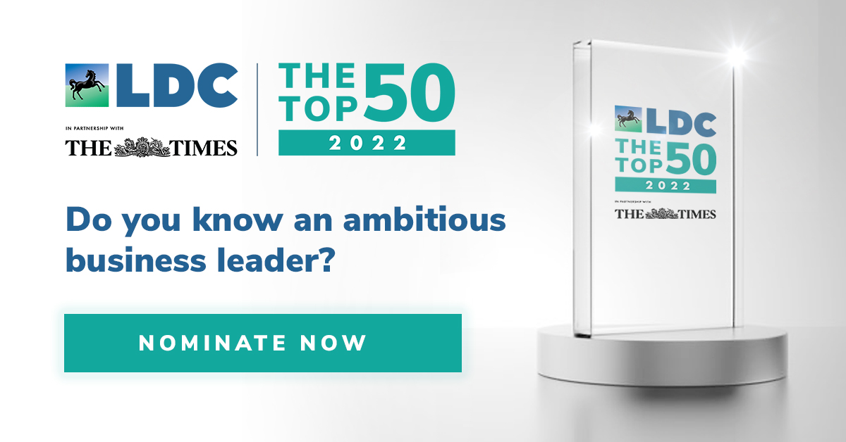 I’m honoured to be named Judging Chair for this year’s LDC Top 50 Most Ambitious Business Leaders awards, in partnership with The Times. If you are a CEO or Founder with ambition and determination or know someone who is – you can enter here - bit.ly/3vOcrUC #LDCTop50