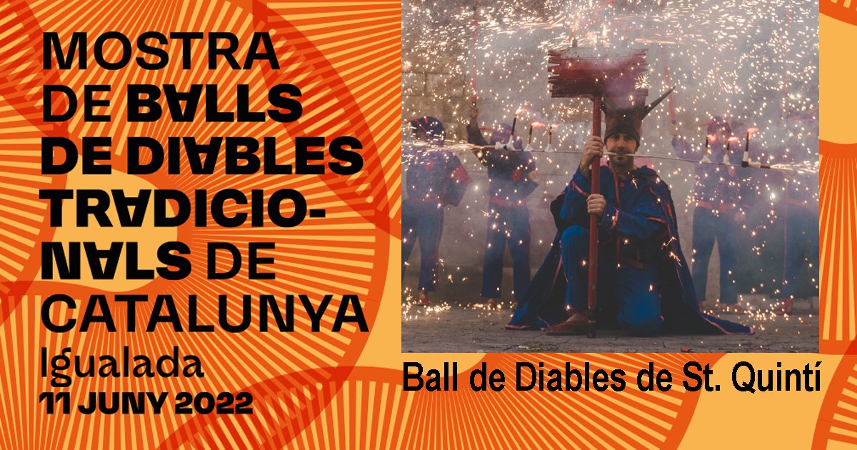 El Ball de <a href="/DiablesSQM/">Ball De Diables De Sant Quintí</a> és un dels paradigmes de transmissió oral dels parlaments en el model penedesenc. Des de mitjans del s.XIX fins avui ha tingut molt poques interrupcions. Començaran la #MostraDiables2022 l'11-J a les 17h al pl. Castells d'Igualada +festhi.cat/mostra