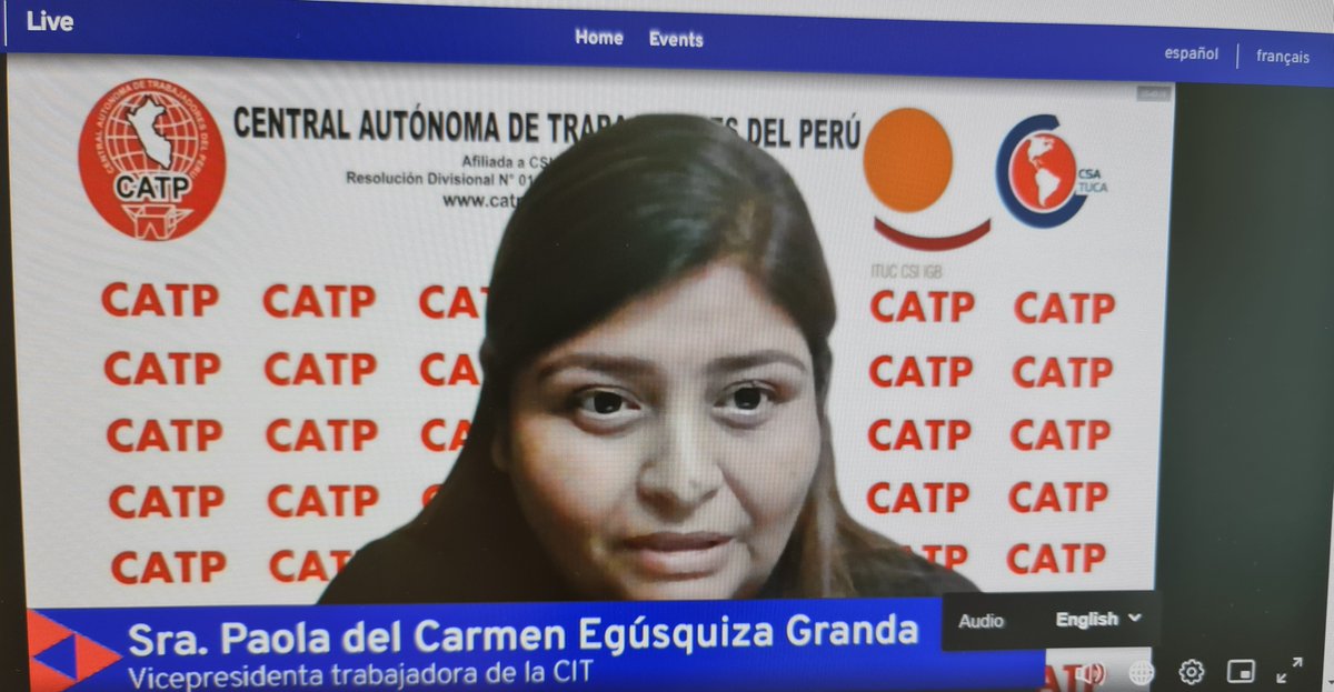 RT @ILOACTRAV: Paola del Carmen Egusquiza Granda from @CATP_Peru_ elected today #Worker vice-chair of the #ILC2022 . https://t.co/GOio9zamgY