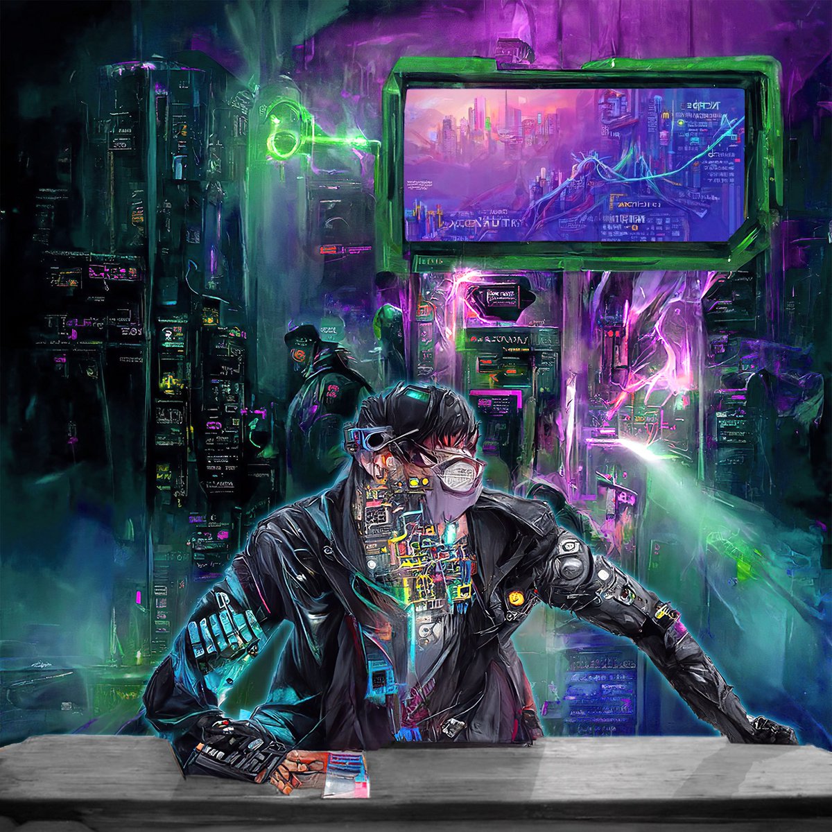 UnqualifiedRL's tweet photo. This is what I imagine AI dreams to look like. Incredible art from @SolNetRunner

#NFTs #SolanaNFTs https://t.co/3JmKC8d0Cb
