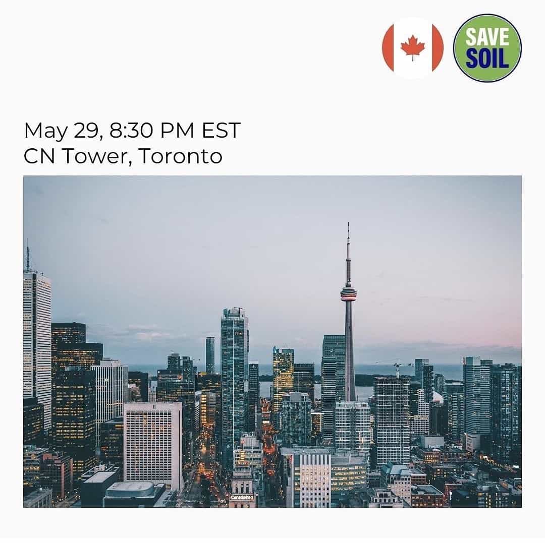 humanOS_112's tweet photo. As #CNTower lights up for #SaveSoil this Sunday May 29th, me along with 3 more #earthbuddy will be doing an #edgewalk at a height of 1,168 ft and sing #Savesoil on Saturday🥳🙏🏻🙂. #SaveSoilCanada #SaveSoilToronto @CNTowerEdgeWalk @cpsavesoil @IshaUSA @SadhguruJV #Sadhguru https://t.co/qhfB4stY84
