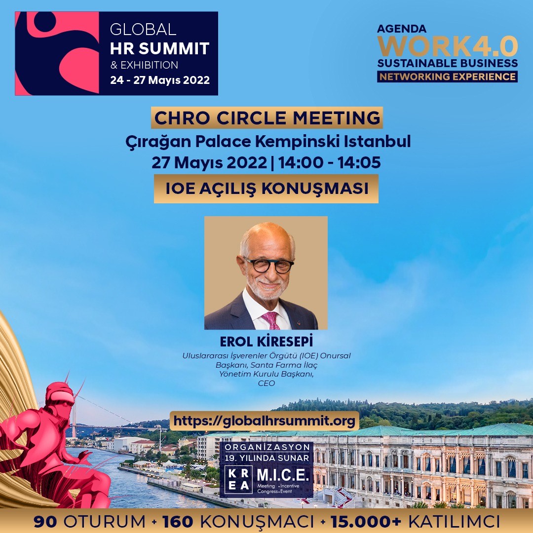 Yönetim Kurulu Başkanımız Sn. Erol Kiresepi Chro Circle Meeting açılış konuşmasını gerçekleştirdi.
#SantaFarmaPharmaceuticals #GlobalHRSummit #KREAMICE