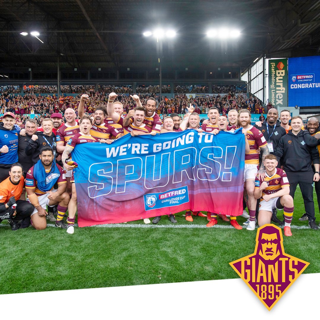 Wishing our brand ambassadors the Huddersfield Giants RLFC good luck in tomorrow's Challenge Cup Final 🙌🏆 #HuddersfieldGiants #ChallengeCup