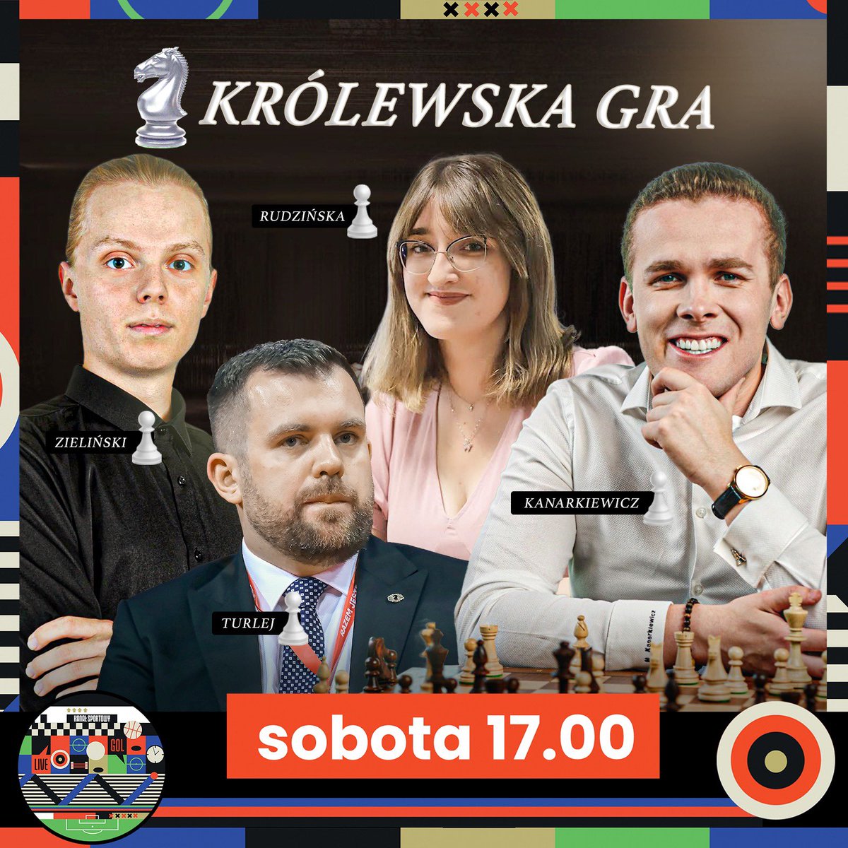 M_Kanarkiewicz's tweet image. Już jutro widzimy się w @Sportowy_Kanal 📺

Moim i @filipzielinski_ gościem będzie nowa mistrzyni Polski Michalina Rudzińska @chess_is_love oraz wiceprezydent FIDE @lukaszturlej

Będzie dużo o Superbet Rapid&amp;amp;Blitz Poland oraz mistrzowach Polski! 🇵🇱♟

#KrólewskaGra