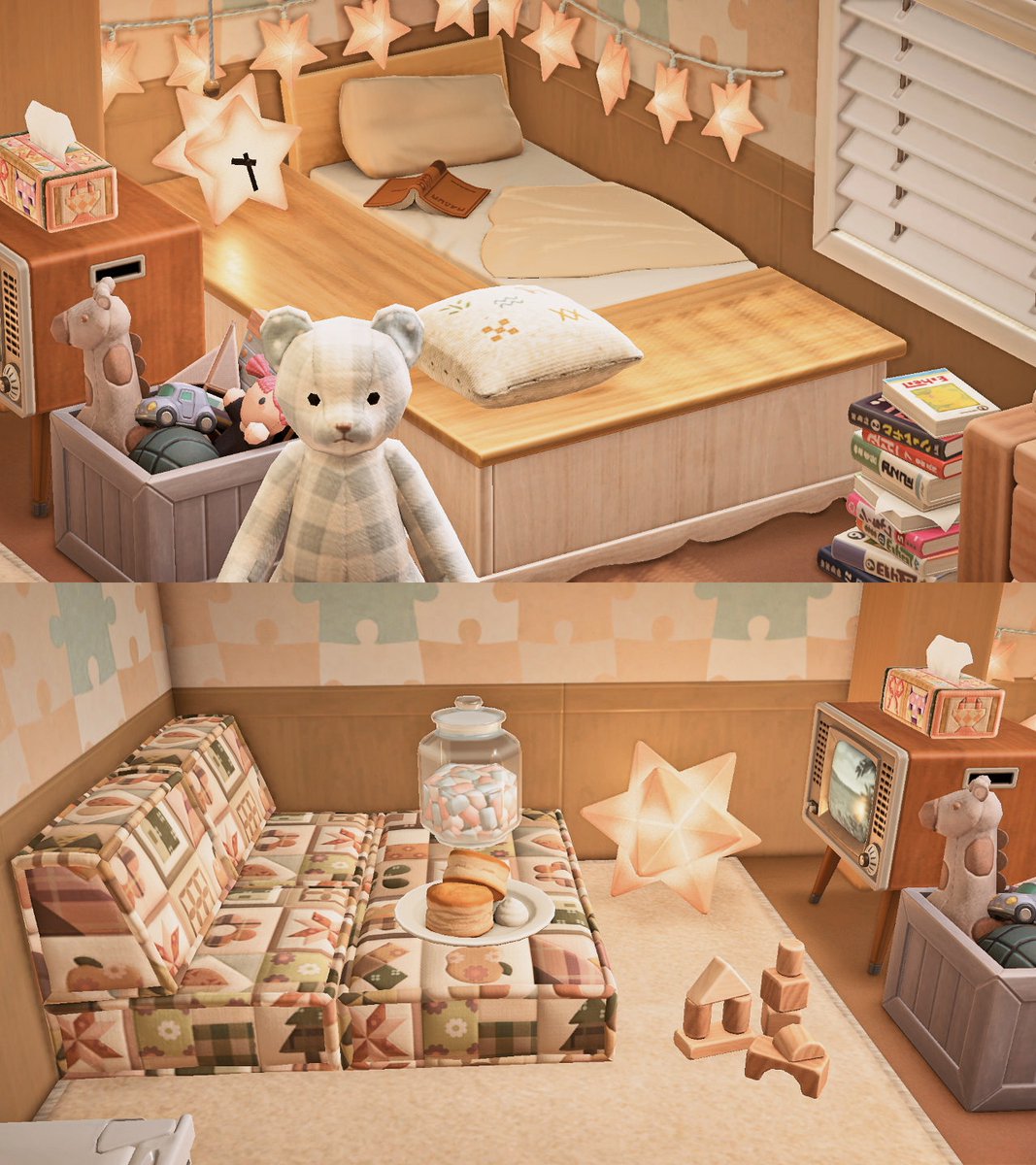 気圧の影響もろに受けてダウンしてたけどちょっと復活した💪
画像はこの前のSSから少し修正したレム君の家
ベッドの部分が気に入ってます😴
#あつ森 #ACNH