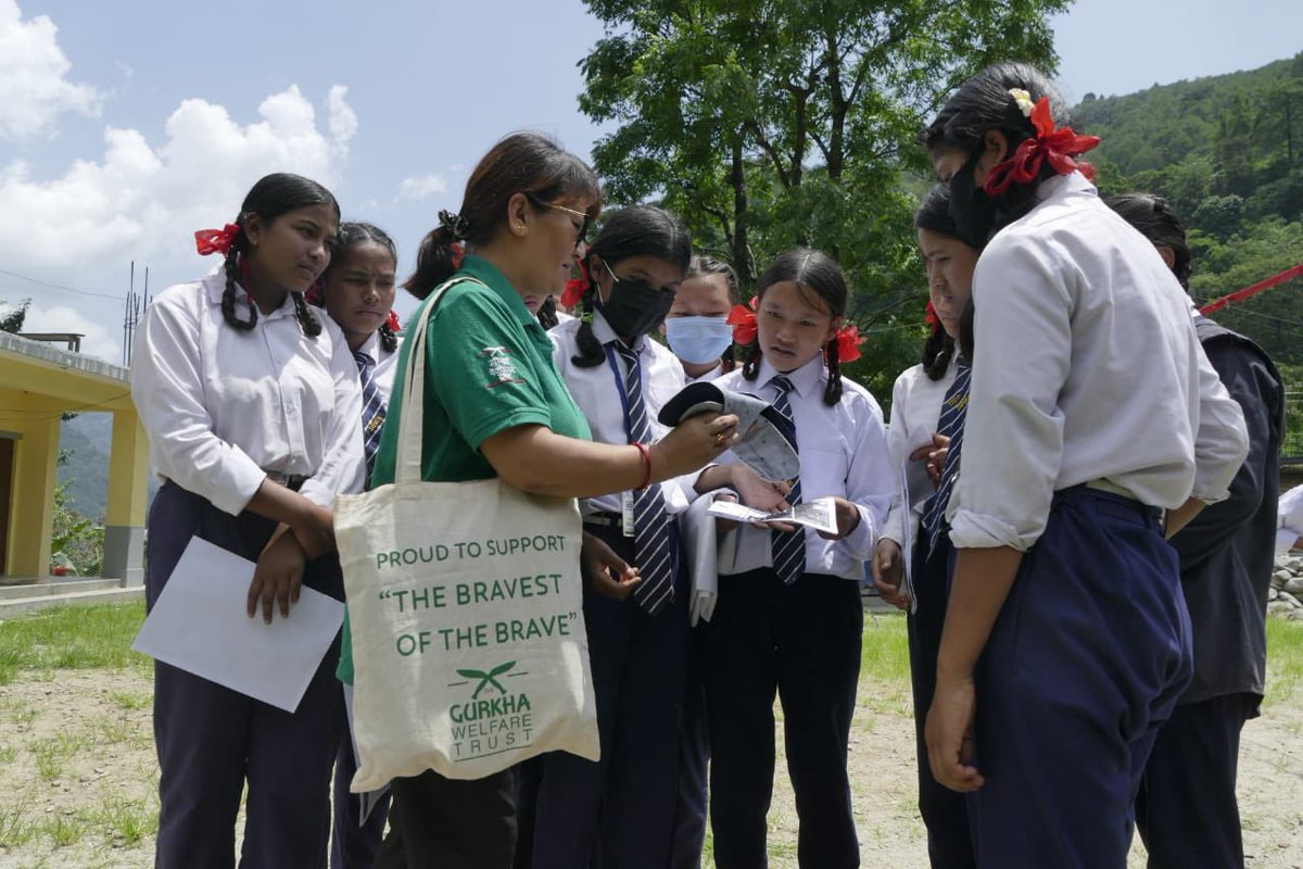 UKinNepal's tweet photo. Today is Menstrual Hygiene Day. We distributed over 3,800 reusable, sanitary pads in schools through our partnership with @gwtorg. The project is supporting schools to upgrade/construct child, gender &amp; disability-friendly WASH facilities in schools. #periodeducationforall https://t.co/bdkpUznCn7