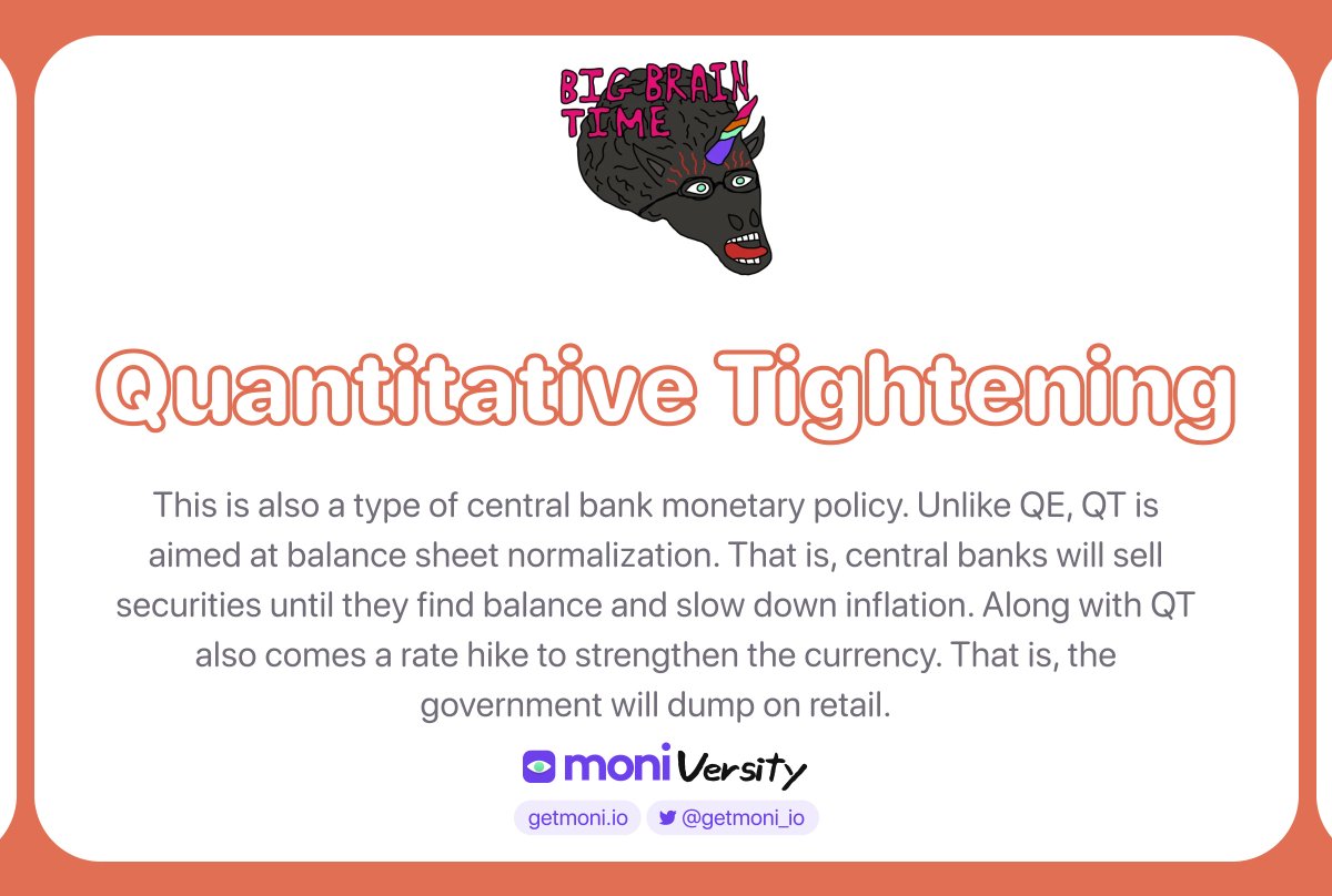 getmoni_io's tweet image. #WTFIS

Long time no see, sorry about that. Central bank control of inflation is all about pulling money out of the economy. If you raise rates and make investment less attractive, dollars will go into credit.