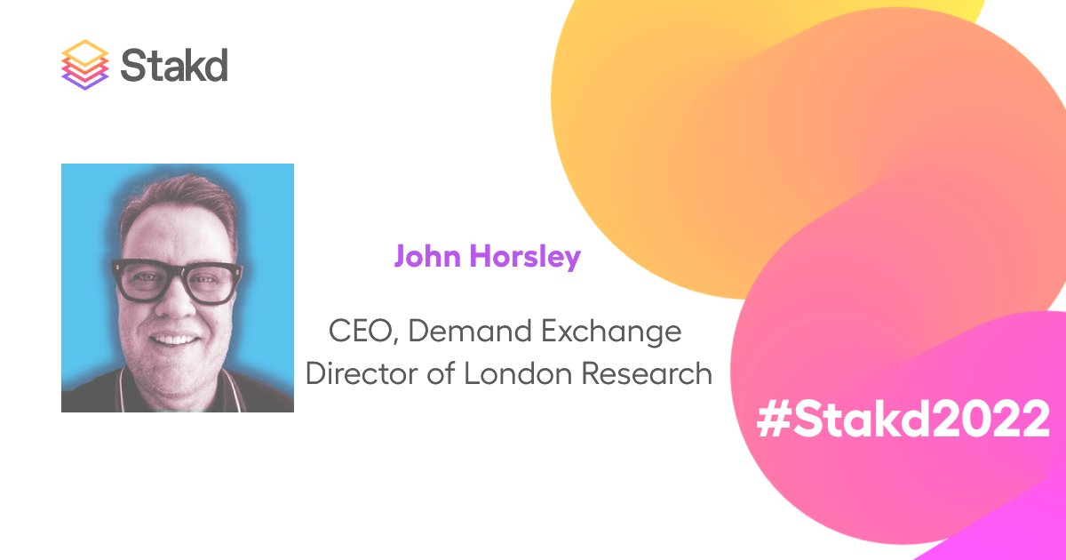 Your attention please – it’s time for another speaker announcement! John Horsley, CEO of Demand Exchange and Director of London Research will be joining #Stakd’s panel of speakers on June 30th, in central London. Register for the event now:  eventbrite.co.uk/e/stakd-the-fu…