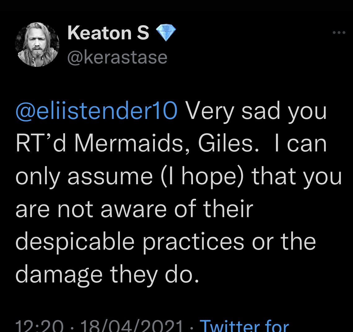 IndiaWilloughby's tweet photo. Hi @bbcpress @BBCTheOneShow - your producer @kerastase is calling trans people “bad guys” who “do things to women” and brainwash kids - while planning what will very clearly be a hit piece demonising the trans community. How does this fit under BBC impartiality and Values? https://t.co/dTvoiaHcBe