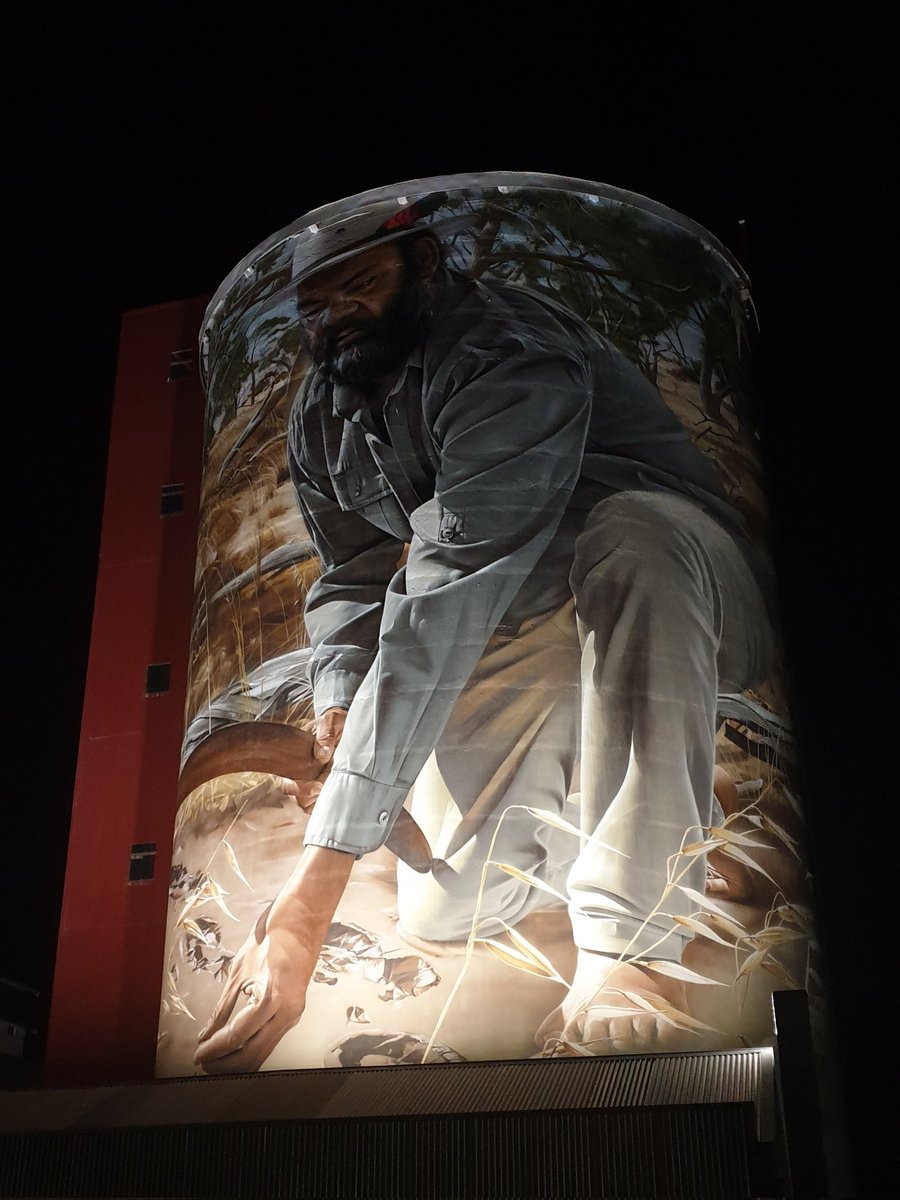 Magical new silo art in Horsham. The story of Wotjobaluk warrior Yanggendyinanyuk is a powerful one. #ReconciliationWeek
