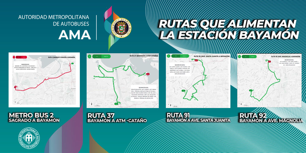 Rutas que alimentan la Estación del <a href="/trenurbanopr/">Tren Urbano</a> en Bayamón. Alternativas de transporte público para que llegues a tu destino seguro. #AlternativadeTransporte #ViajaSeguro
<a href="/DTOP/">DTOP</a> @prsecdtop <a href="/fortalezapr/">Puerto Rico Governor's Office</a>