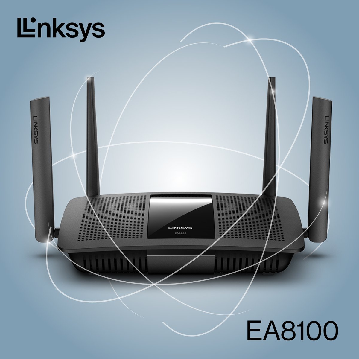 Ruangan luas bukan masalah bagi Linksys EA8100. Dilengkapi dengan empat antena eksternal yang bertenaga, wireless router ini mampu menjangkau ruangan dengan luas hingga 160 meter persegi lho! Jadi kamu tidak perlu khawatir kehilangan sinyal WiFi walaupun berada jauh dari router.