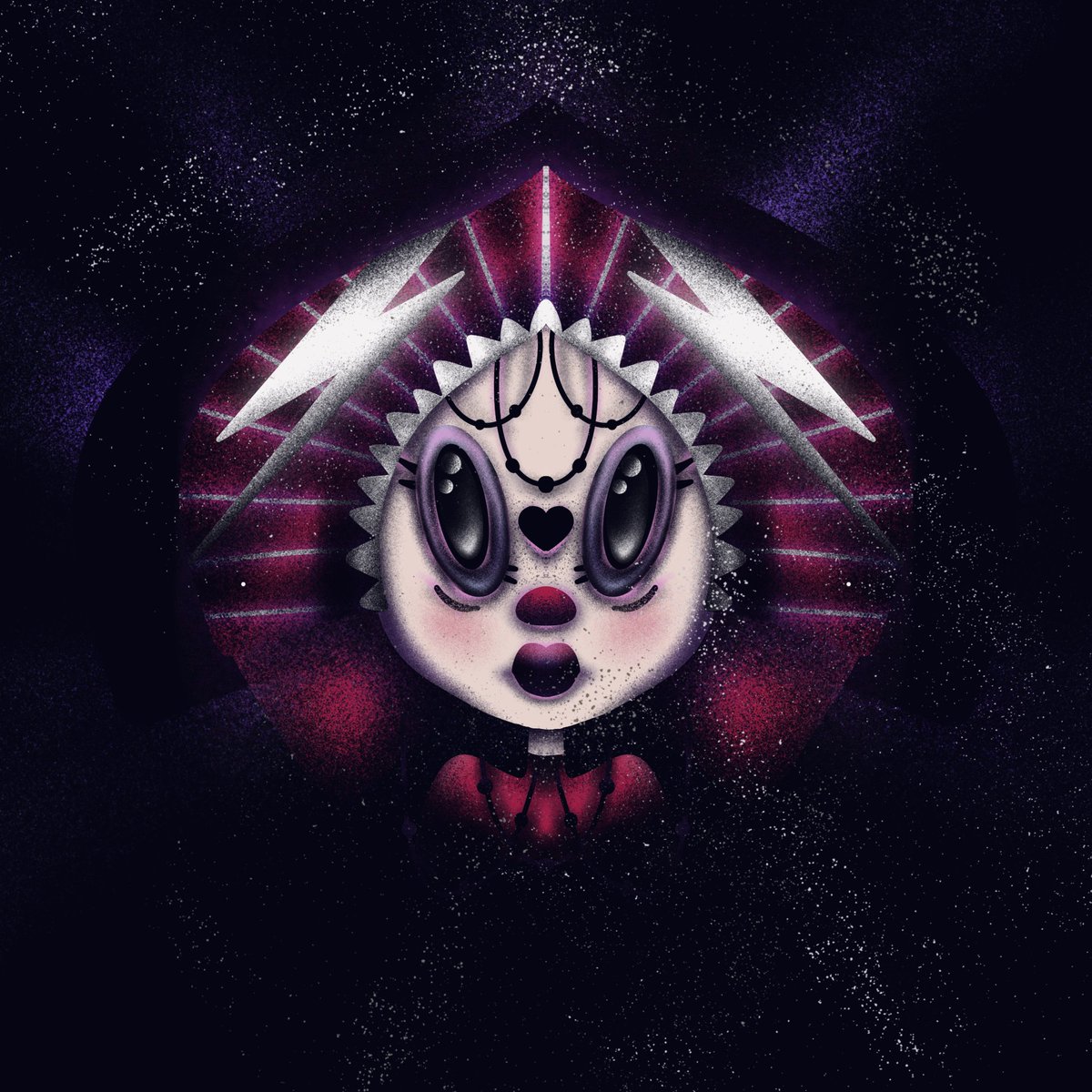 GfactorGraphic's tweet photo. dark colors tiara lightning doll nft created in procreate app.

available on @opensea 

0.015 #ethpolygon

Link⬇️⬇️⬇️
https://t.co/GVuXNiwByK

#lightningdolls #openseanfts #NFTs #madeinprocreate #emotes #Tweetoftheday https://t.co/U6BTXMSZ7Q