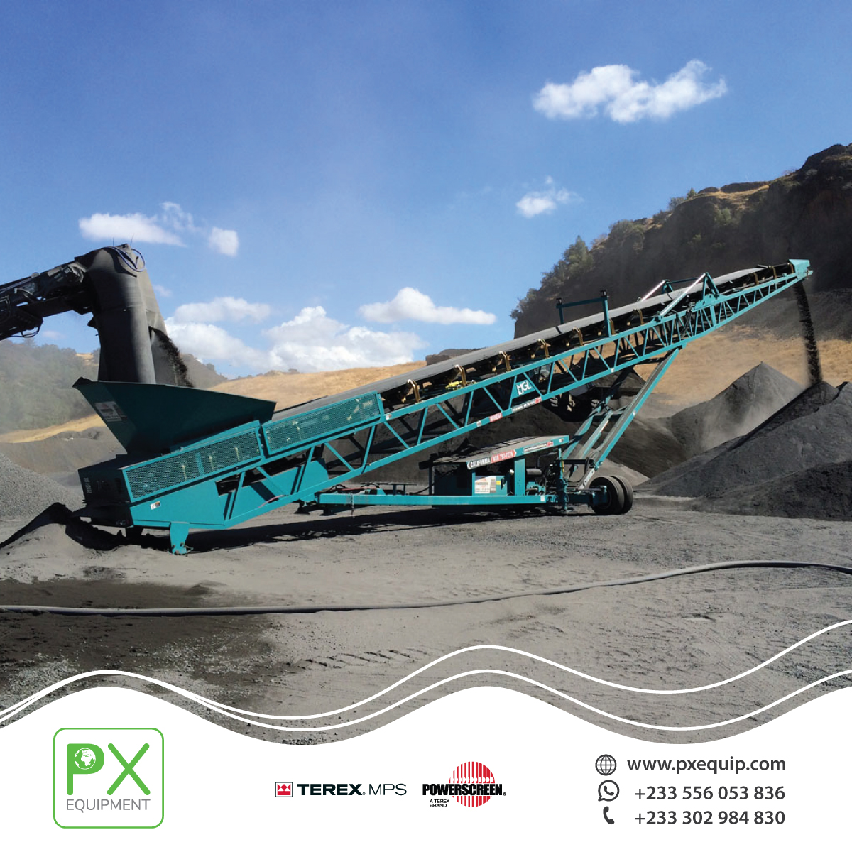 Using #conveyors means increased stockpile capacity and reduces on-site material handling.

 Conveyors work in conjunction with the entire range of Powerscreen #crushing and #screening equipment

Contact PX Equipment Tel: +233 302984830 Whatsapp: +233556053836

#powerscreen