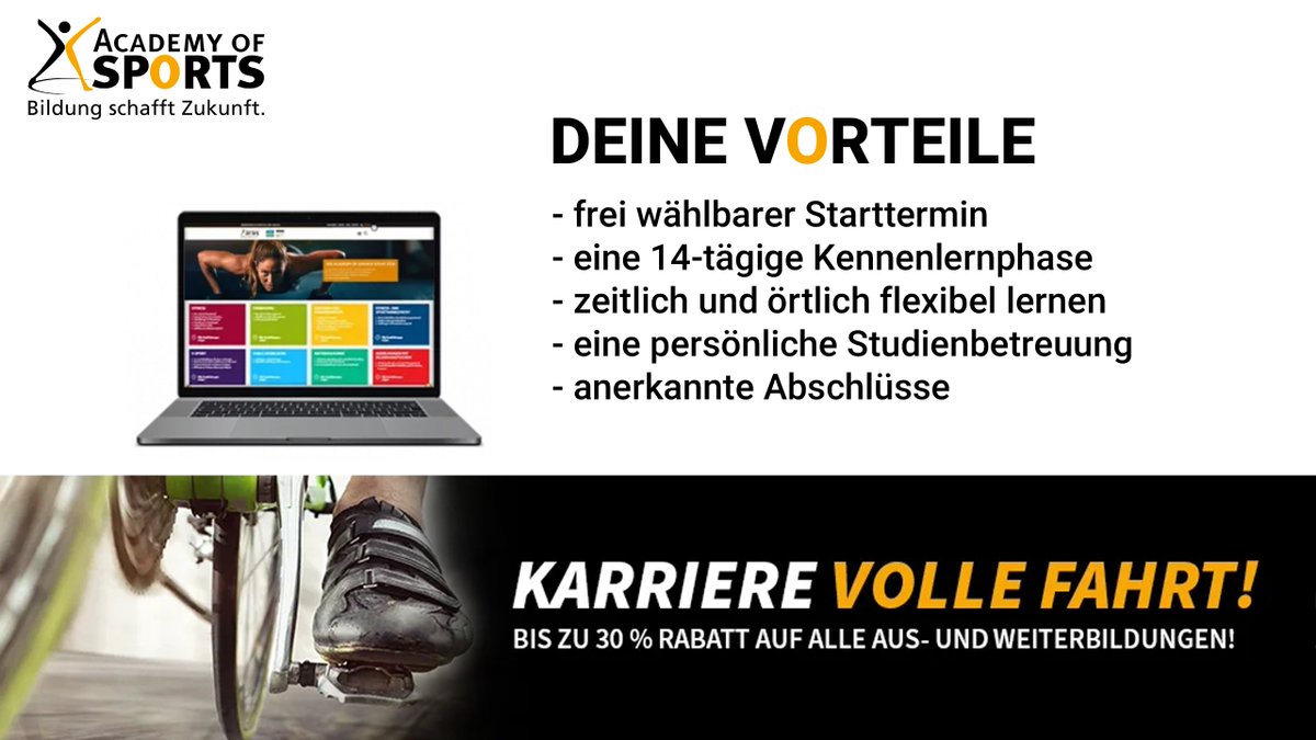 Bei unserem Partner <a href="/AcademyofSports/">Academy of Sports</a> sparst du bis zum 06.06.22 bis zu 30 % auf alle Aus- und Weiterbildungen! Nutze für die Buchung den Aktionscode "Smart2022" und genieße die Früchte deines Investments.  🍉

➡️ academyofsports.de/de/news/smart-…