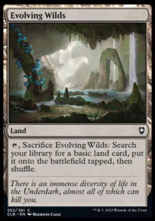 Evolving Wilds Land. T, Sacrifice Evolving Wilds: Search your library for a basic land card, put it onto the battlefield tapped, then shuffle. https://t.co/350lCujsyd #MTG Evolving Wilds Land. T, Sacrifice Evolving Wilds: Search your library for a basic land card, put it onto the battlefield tapped, then shuffle. https://t.co/350lCujsyd #MTG