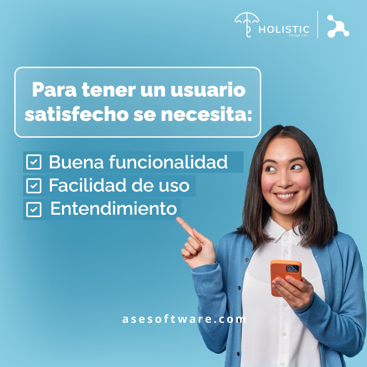 Asesoftware_'s tweet image. Diseñe estrategias a través de la #ExperenciaDeusuario que le permitan estar enfocado en aumentar el nivel de satisfacción de sus clientes para obtener mejores resultados. Holistic Design Lab hace uso de las mejores herramientas para acompañarlo en este proceso