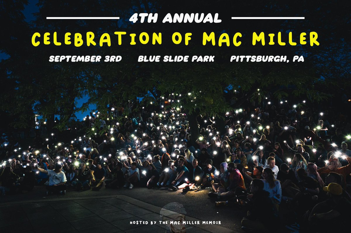 MacMillerMemoir's tweet photo. 4th Annual Celebration of Mac Miller ✨

Can’t wait to see everyone again this year! https://t.co/Y2KEFyqiXJ
