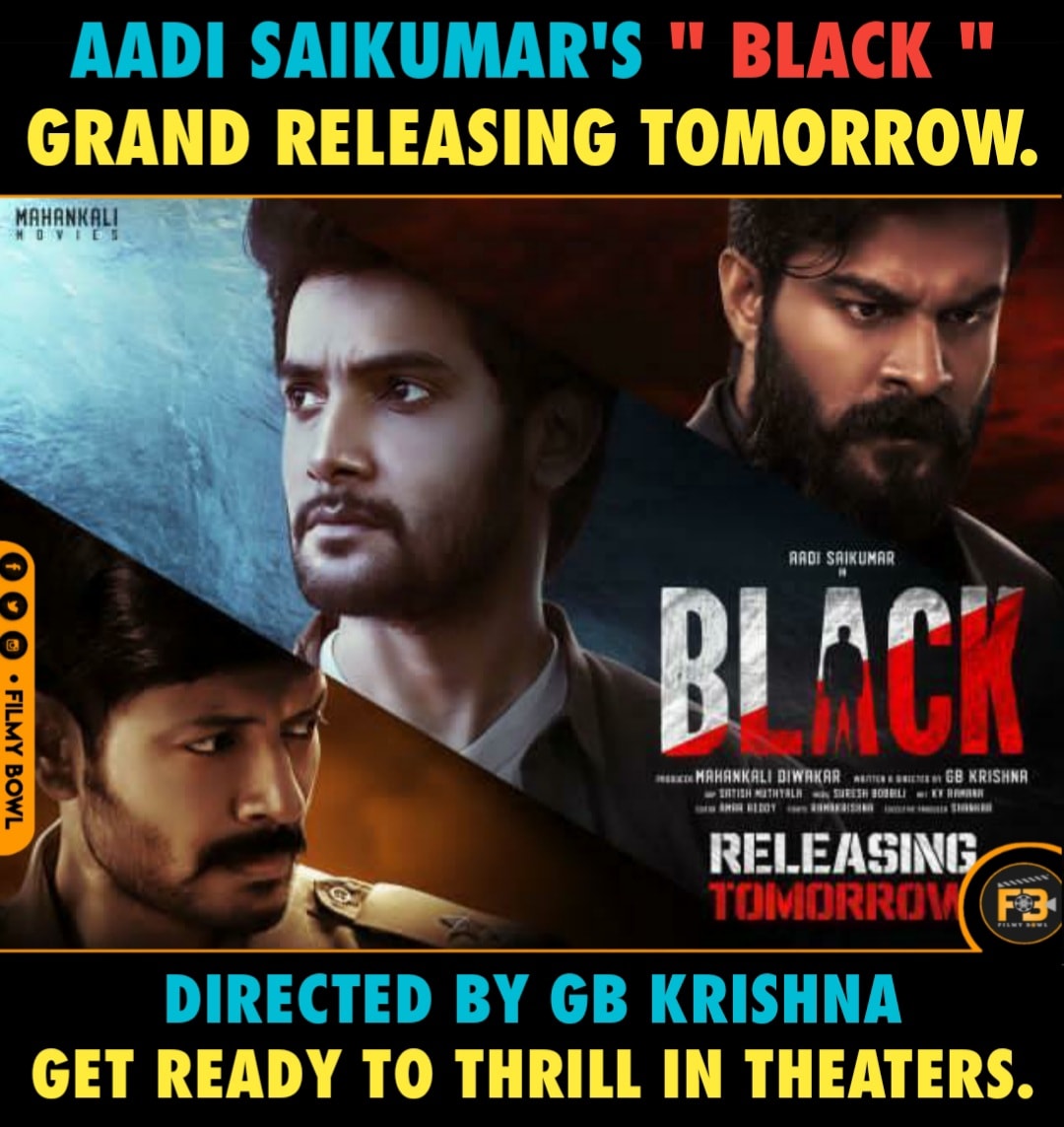 Suspense Thriller #BLACK grand Release Tomorrow.

Directed by #GBKrishna

#AadiSaiKumar @darshanabanik
#diwakarmahankali