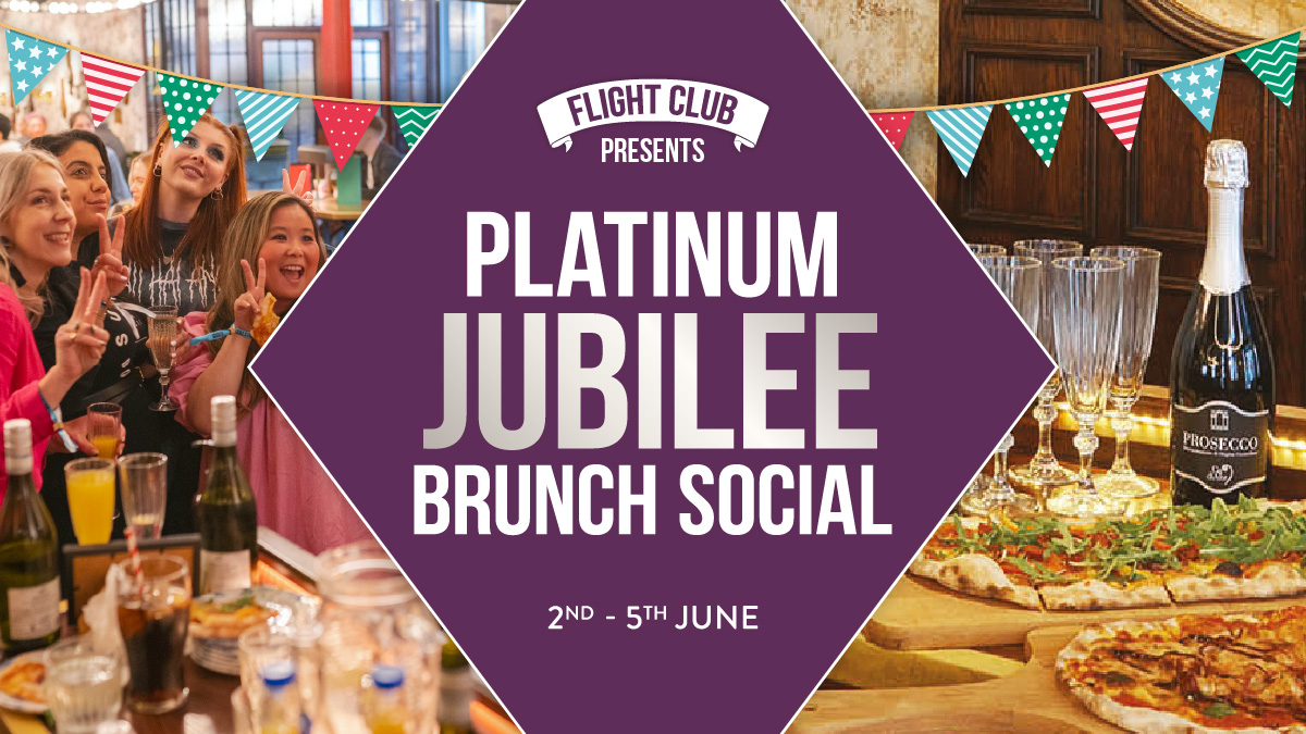 Join us for the Queen's Platinum Jubilee weekend and celebrate with our fantastic Brunch Social! 👑🥂

Book your spot over on our website 👉 flightclubdarts.com