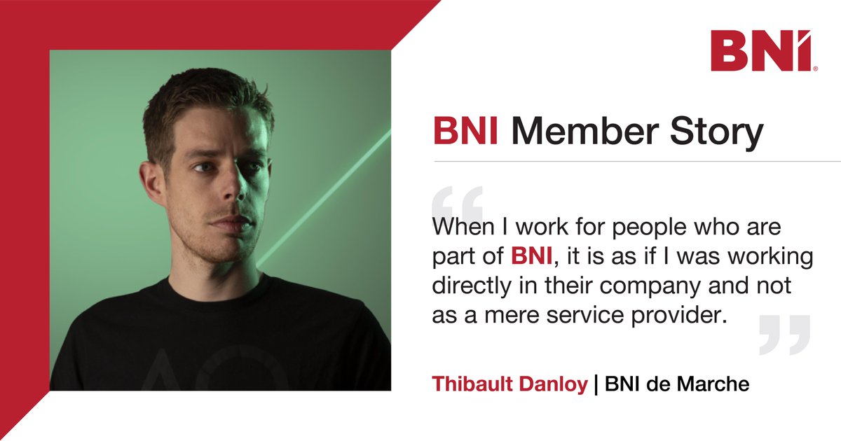 Thibault Danloy’s success story is a special reminder that BNI helps its members, especially during critical times.

#BNI #BNIGlobal #BetterTogether