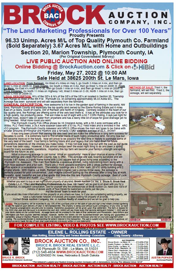 theLandTalker's tweet photo. That is what I am talking about. SOLD! SOLD! SOLD! $2.6+ million or Tract 1- $25,000/acre; Tract 2- lump sum- $195,000; neighbor buyer; 100+ attending; aggressive bidding.  Congratulations to Brock Auction, Bruce Brock &amp; Austin Popken. https://t.co/ZifGJVXGdC