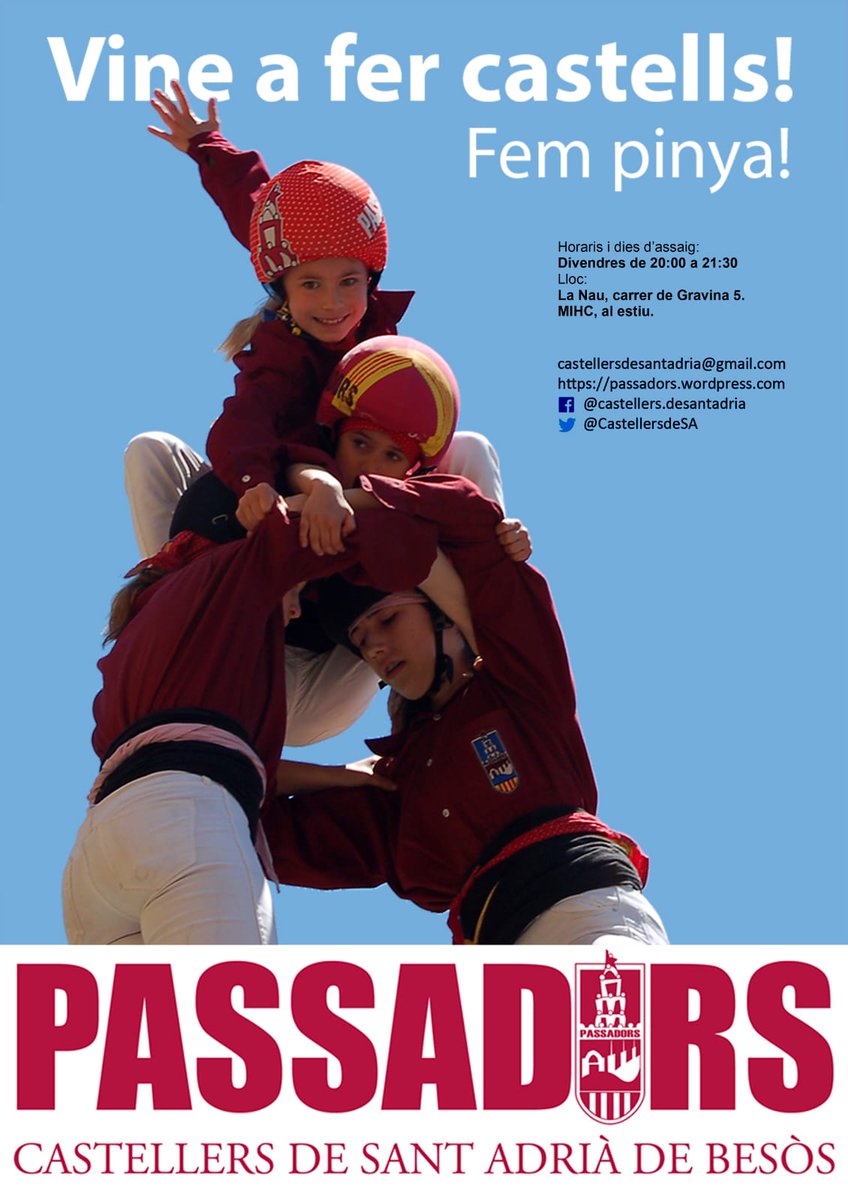 Vine a fer castells amb els Passadors de Sant Adrià!
