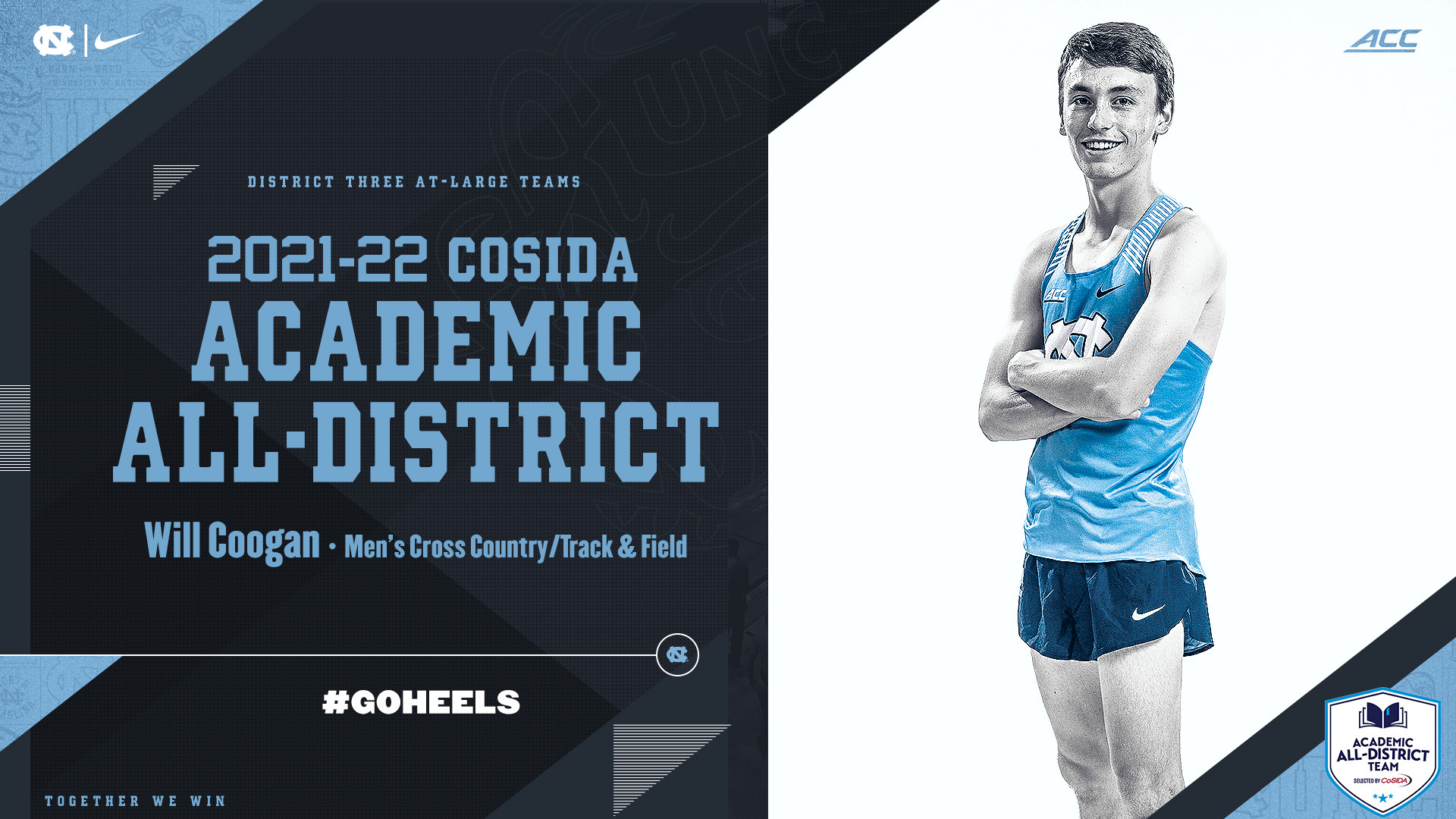 UNC Track & Field • XC on Twitter "Congrats to Will Coogan on earning Academic AllDistrict