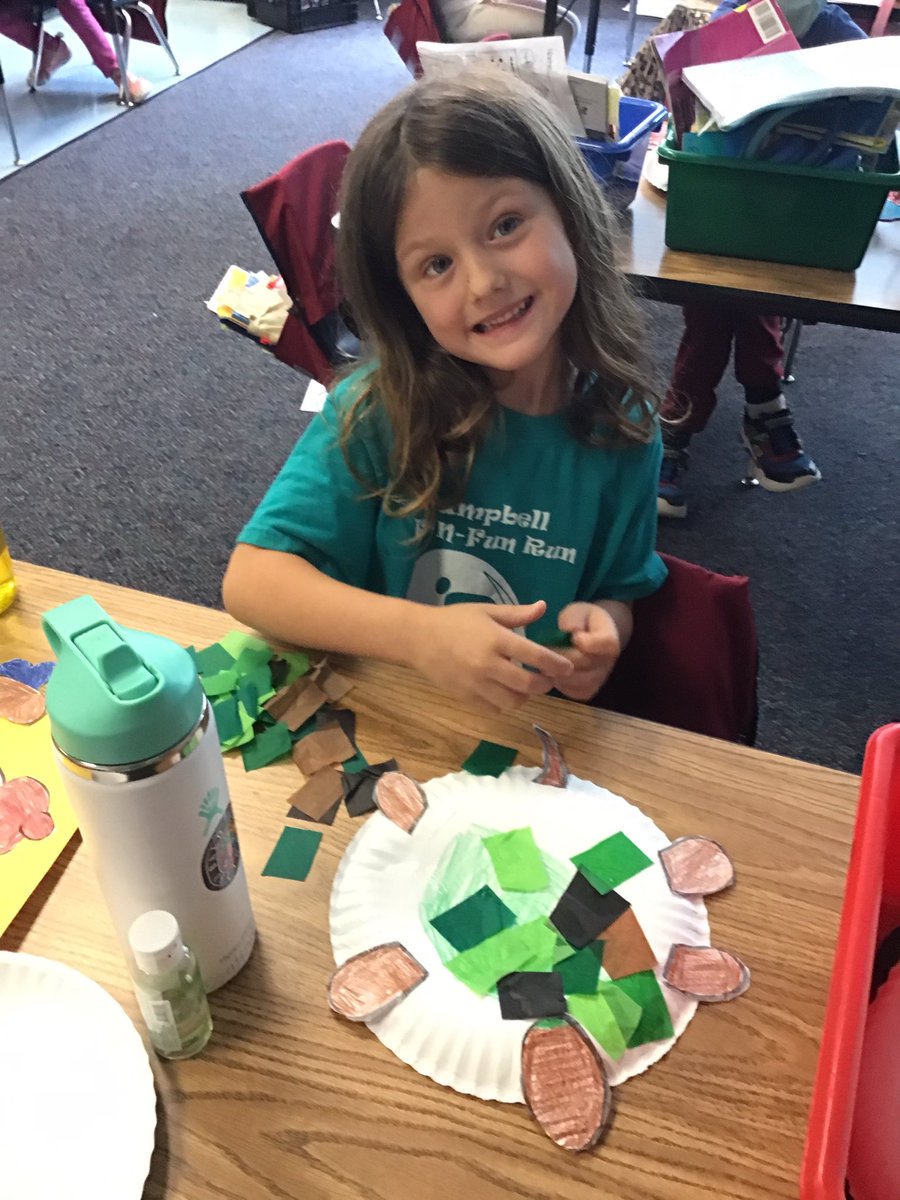 We made Tissue paper turtles as part of our Campbell Expedition!