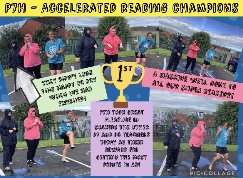 Well done to P7H for winning the Accelerated Reading competition this month 👏🎉 The rest of P6 and P7 weren’t too happy about it… 😆😂