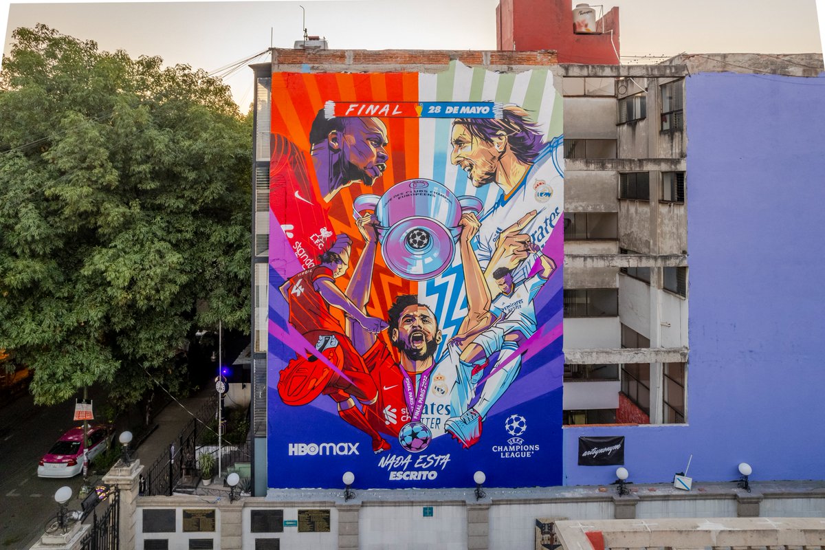 La Champions League nos ha demostrado que #NadaEstáEscrito y el ímpetu de ir tras los sueños y no rendirse, inspiraron a algunos artistas, seleccionados por HBO Max, para crear tres murales que han sido colocadas en puntos simbólicos de la CDMX