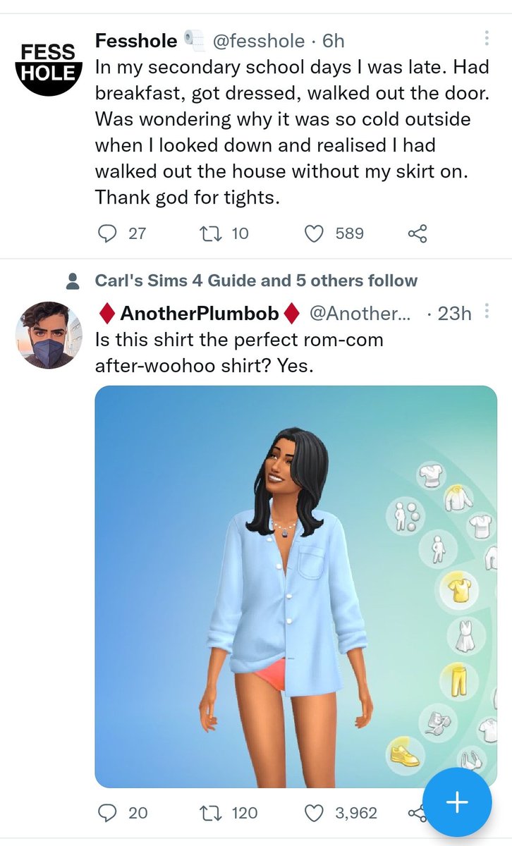 rorojones_'s tweet photo. @AnotherPlumbob The tweet combo though 👌🤣 https://t.co/lVfiwnMzij