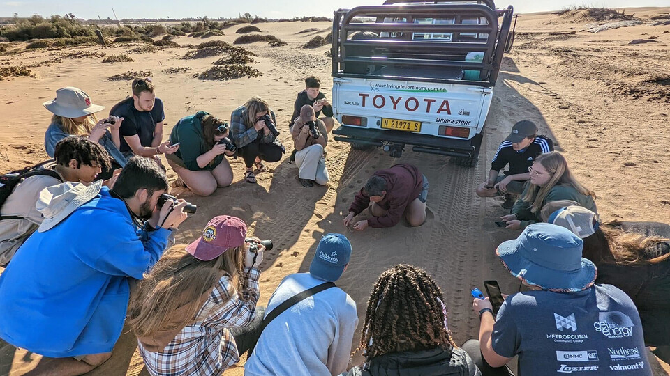 UNL Global Experiences (@unlglobalex) on Twitter photo #HuskersAbroad taking experiential learning to a whole new level! Students gathered around to study a web-footed palmetto gecko during the education abroad program "Wildlife Conservation in Namibia". <a href="/LarkinPowell/">Larkin Powell</a> <a href="/GlobalNebraska/">Global Nebraska</a> <a href="/IANRGlobal/">Global Ag & Natural Resources at Nebraska</a> #HuskersAbroad taking experiential learning to a whole new level! Students gathered around to study a web-footed palmetto gecko during the education abroad program "Wildlife Conservation in Namibia". <a href="/LarkinPowell/">Larkin Powell</a> <a href="/GlobalNebraska/">Global Nebraska</a> <a href="/IANRGlobal/">Global Ag & Natural Resources at Nebraska</a>