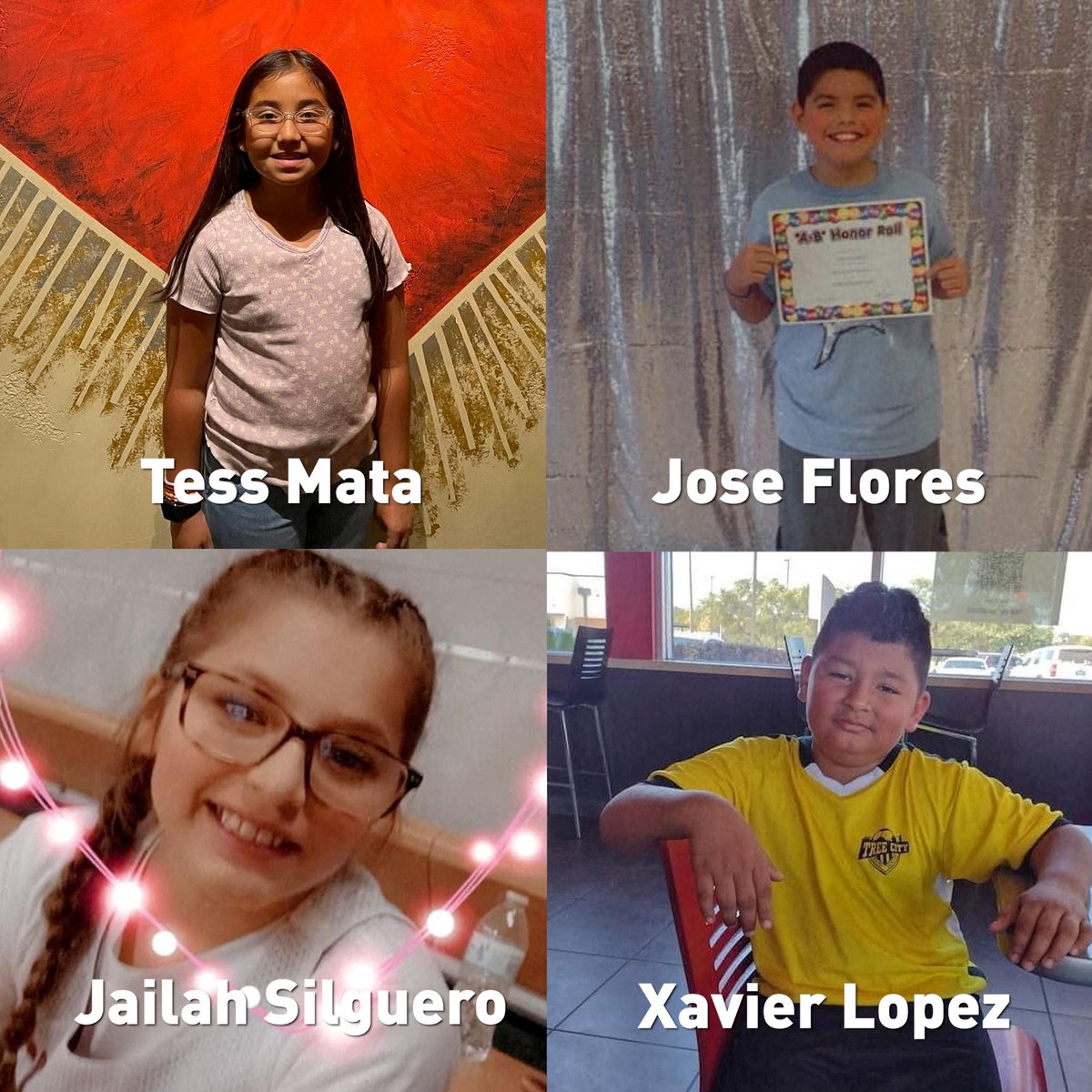 CGTNOfficial's tweet image. Remembering the victims of the Uvalde, Texas shooting, a senseless mass murder of 19 children and two teachers at #Robb Elementary School. All the young victims were part of the same 4th-grade class, aged between 9-to-11-years-old. #CGTNAmerica