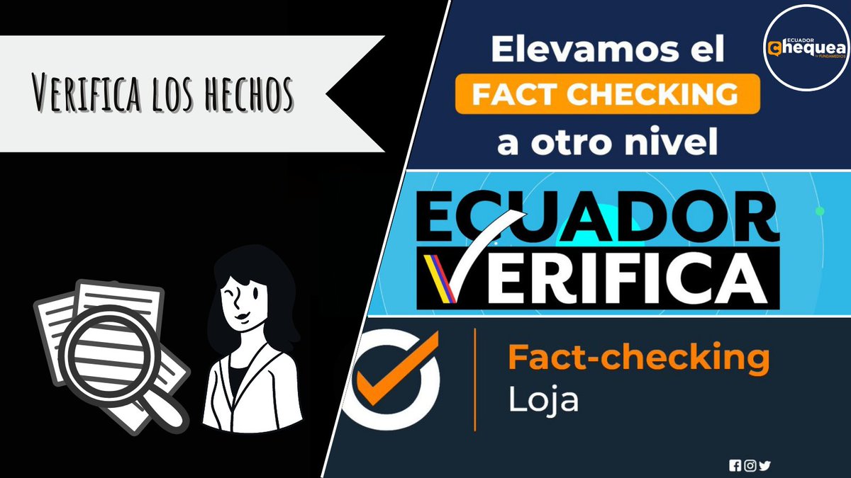 #ComDigitalUNL
Antes de compartir una información o noticia en internet debemos verificar si lo que se dice es cierto,no te confíes de lo primero que ves o encuentres en internet. 
Existen grupos que se encargan de realizar está práctica del fact-checking (verificación de hechos)