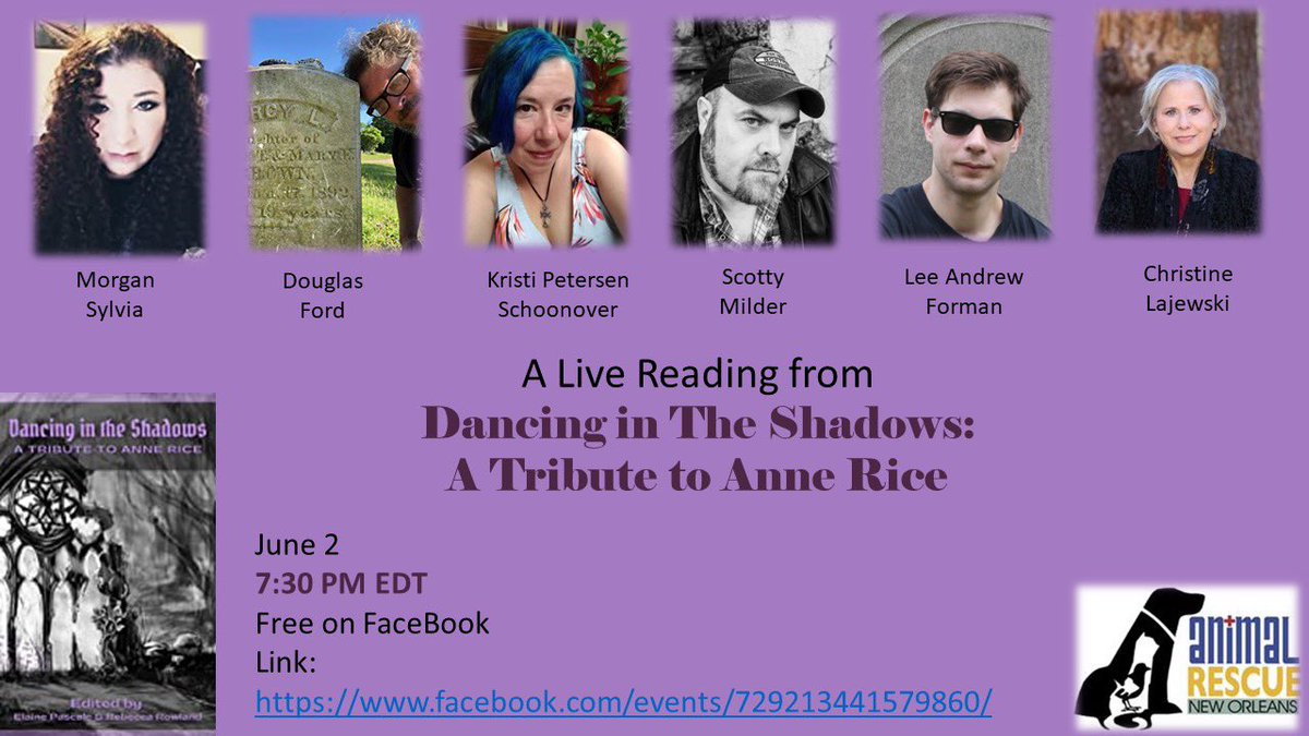 scottymhorror's tweet photo. Join us next Thursday for a live reading from "Dancing in the Shadows: A Tribute to Anne Rice." On Facebook!
6/2/2022
5:30 p.m. MST, 7:30 p.m. EST
https://t.co/bQUBRINgkW
#horrorfiction #shortfiction #gothicfiction #anthology #livereading #dancingintheshadows #yurikopublishing https://t.co/yCa3CZvwBl