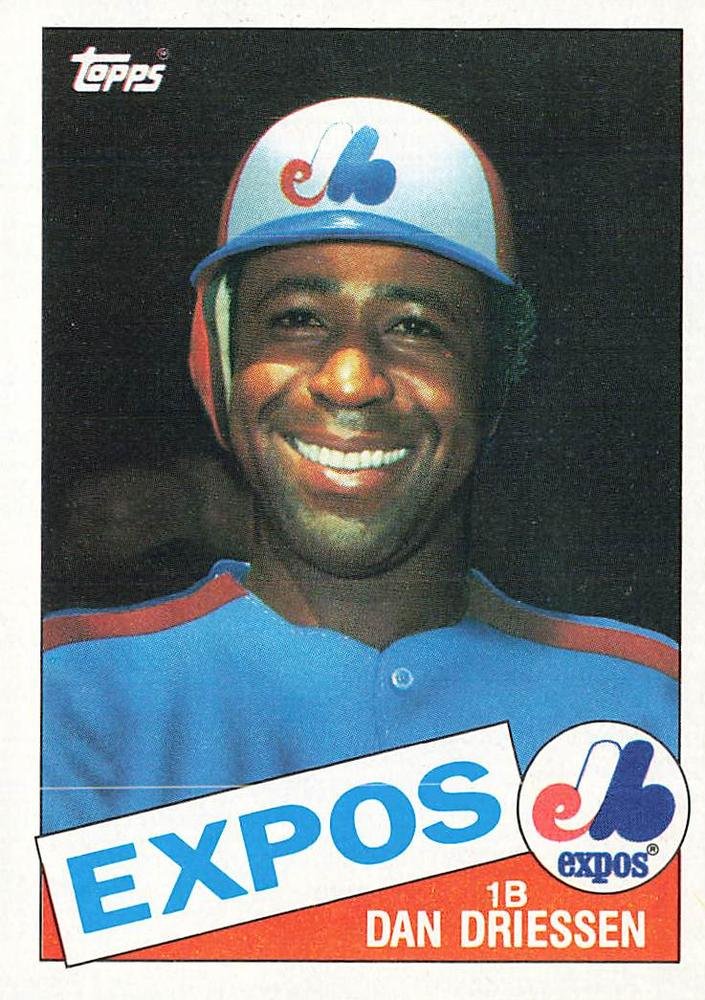 PaintedCap's tweet photo. Dan Driessen
1985 #Topps #285
Artist’s Motivation: Traded by #Reds to #Expos for Andy McGaffigan and Jim Jefferson, 7-26-84.
#PaintedCap Techniques: Logo migration (LM): starboard, Button doctoring (BD), Creative shadow play (CSP), Kabuki black background effect (KBBE). https://t.co/IZBjUK0Zju