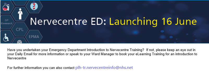 UHP_IMT's tweet photo. Have you heard? 

Nervecentre is coming to @UHP_NHS Emergency Department on 16th June 2022

eLearning for an Introduction to Nervecentre is available for you.  Speak to your Ward Manager or contact us for more information 👇

@NanetteBothma @Dr_MarkHamilton @AnnJamesNHS @jobe40 https://t.co/A8d1nCEjkc
