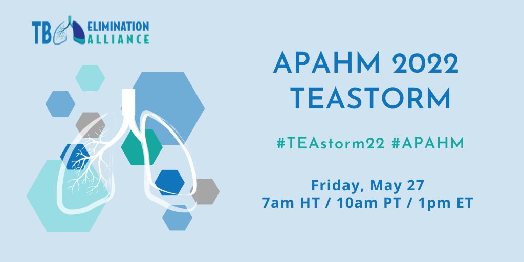 TBEAlliance's tweet photo. Happening now! Letโs commemorate #APAHM22 with @TBEAlliance and partners! Join the conversation w/ #TEAstorm #APAHM to raise awareness abt #TB/#LTBI + celebrate #AANHPI leaders in TB!
@AAPCHOtweets @APIAHF @CDC_TB @HepBFoundation @StopTBUSA https://t.co/qxQqZaeAsD
