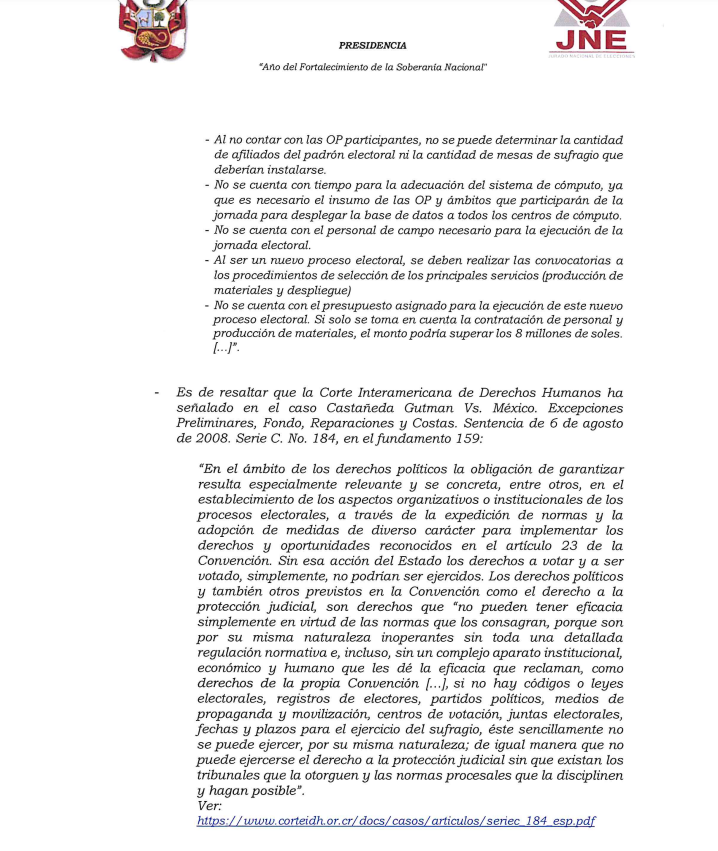 #ERM2022 | Jorge Salas (JNE) envió este oficio a María Alva. Aquí explica a los congresistas, como a niños de primaria, por qué no puede haber elecciones internas complementarias:

- La etapa ya precluyó.
- No se puede desconocer resultados.
- No hay presupuesto.

<a href="/larepublica_pe/">La República</a>