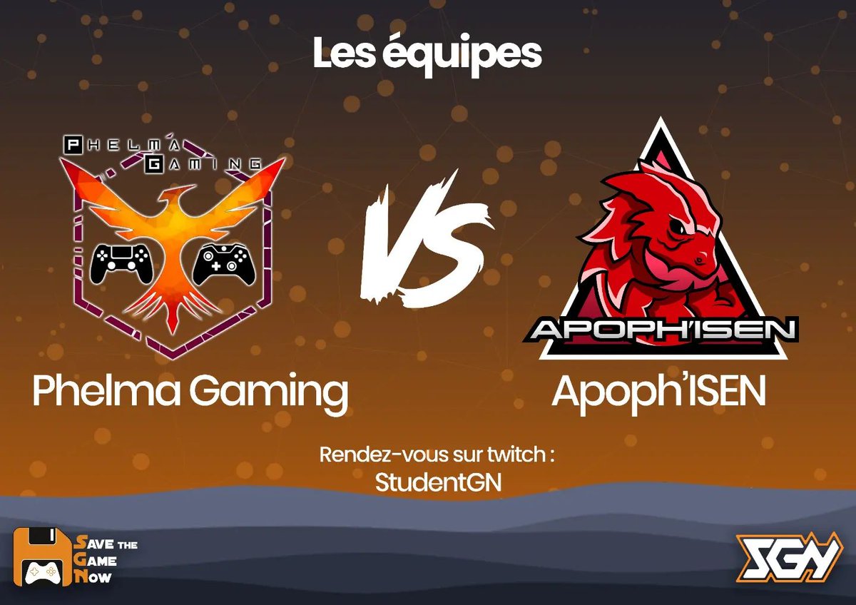 Student_GN's tweet photo. Comme promis, retrouvez nos deux derniers challengers au défi du SGNow, j’ai nommé Phelma Gaming et Apoph'Isen! Venez retrouver nos quatre équipes pendant le week-end du 10 au 12 juin pour le marathon caritatif de votre asso préférée! Et vous, quelles équipes allez vous soutenir? https://t.co/JTH4jR5YeW