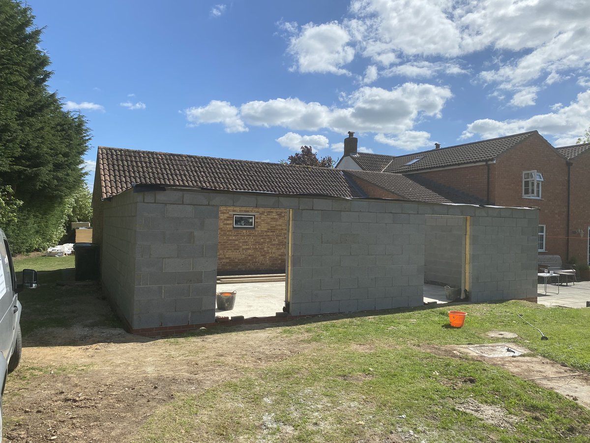 R_WBuilding's tweet image. An extension we completed today at Cumberworth, ready to be flat roofed, timber clad and landscaped to suit floor levels. ✅🧱🔨 #lincolnshirebuilders