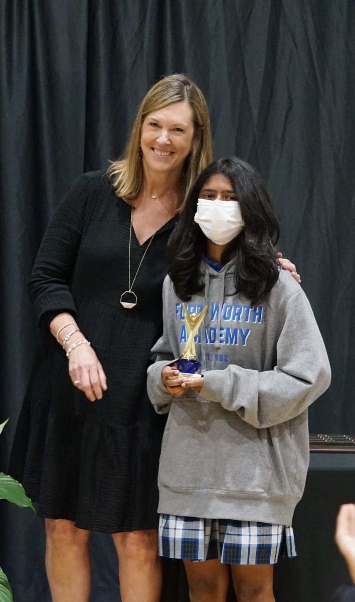 1/3: Congratulations to all the 8th grade E.L.I. Award winners for the ways that they embody FWA values: Tommy Lucas for the Critical Thinking Award, Hasini Mukka for the Outstanding Progress in Leadership Award...