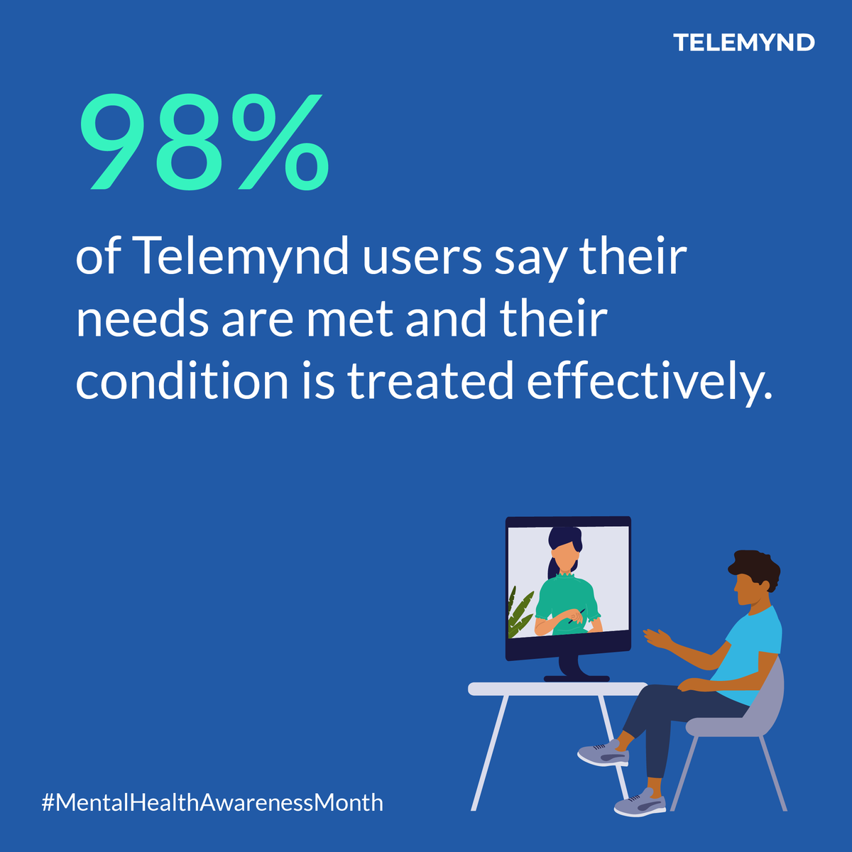 telemynd's tweet photo. The pandemic profoundly changed the way we think about #mentalhealth, and many agree that #telebehavioral health is here to stay. At Telemynd, we’ve been doing this for over 20 years, and know virtual mental health care can change lives. Learn more at https://t.co/tkwISBv2aN https://t.co/ZhJWvAZr32