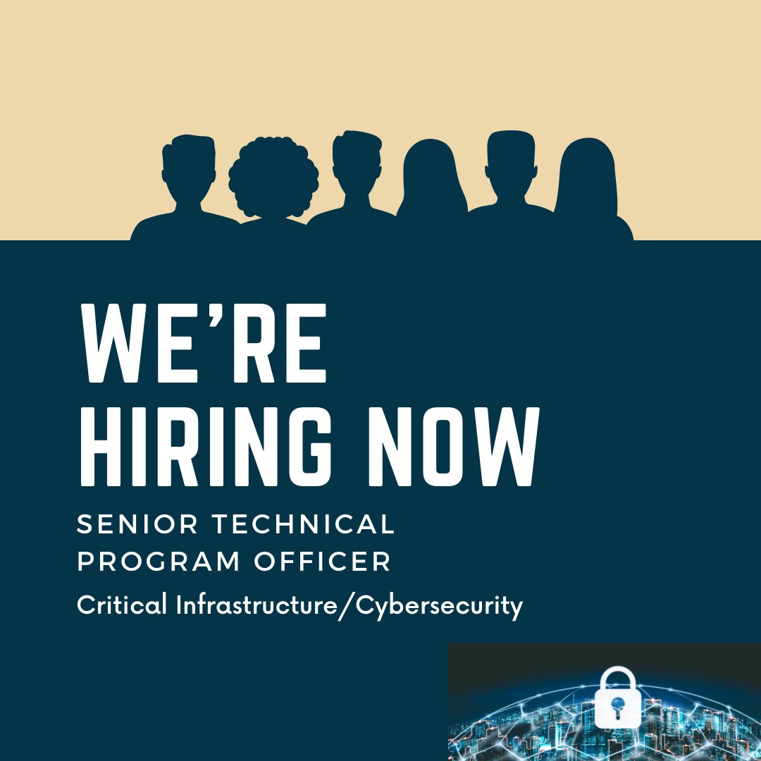 NARUC's tweet photo. We have an exciting opportunity for a Senior Technical Program Officer - Critical Infrastructure/Cybersecurity to support the cyber-focused portfolio of our Center for Partnerships &amp; Innovation. 
To learn more see: https://t.co/eRMT2Q4g2L
#cyber #cyberjobs #criticalinfrastructure https://t.co/1yqNVUotjv