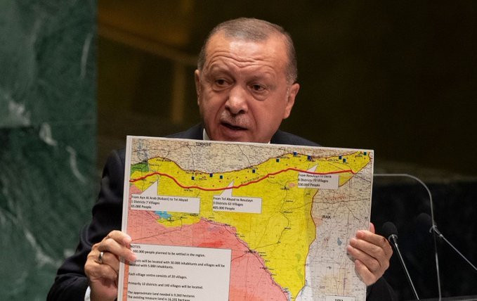 Saalaar's tweet photo. Turkey is heavily bombing many areas of #Rojava prominently #TilTemir #Sehba #Sera #Serawa & water stations. #SDF warns of dangerous Turkey military operations. The way I see civilian terror to stop since 2012 is taking down Erdogan itself😠 Civilians being slaughtered everyday. https://t.co/maSuwOG8aV