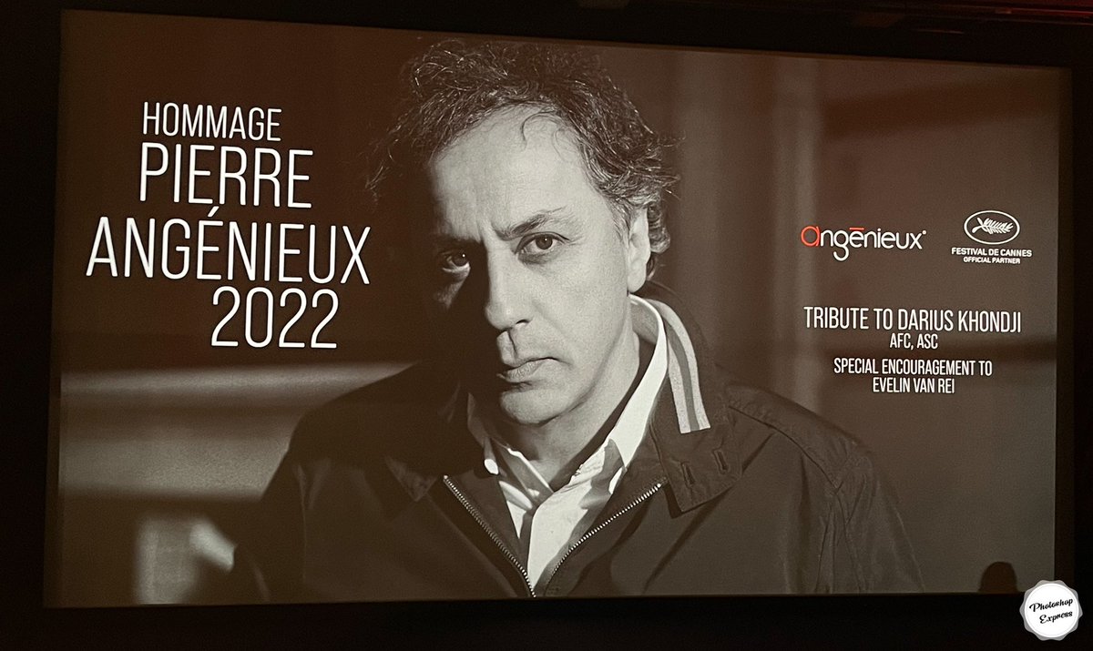 À #Cannes2022, le #PierreAngenieuxTribute est remis ce soir à l’immense chef-opérateur de Fincher, Jeunet, Innaritu, Haneke, les frères Safdie, James Gray et tant d’autres. #DariusKhondji 👏👏 👏