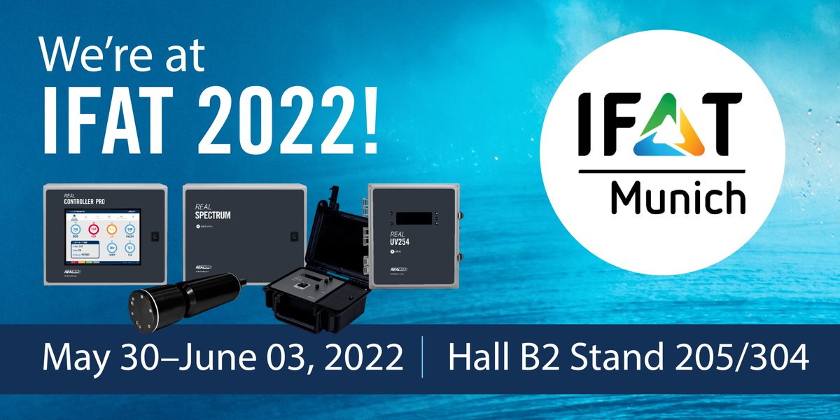 We are days away from <a href="/IFATworldwide/">IFAT worldwide</a> 2022!

Real Tech will be showcasing our rapid BOD/COD field meter – results in seconds, no costly or hazardous reagents.

Look for us in Hall B2 Stand 205/304!

#waterquality #IFAT #IFAT2022