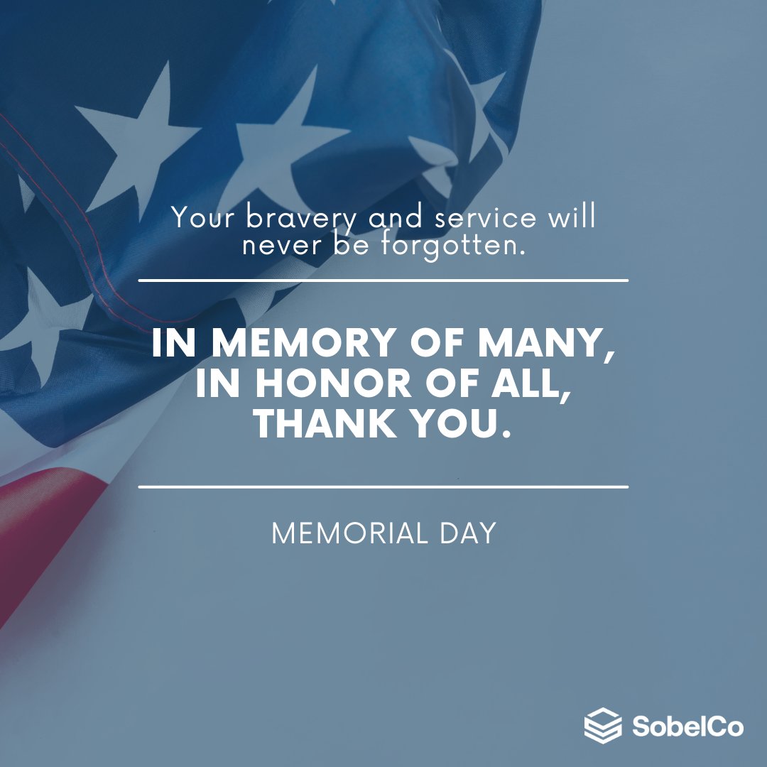 In honor of Memorial Day, our office will be closed Monday, May 30th. We are taking this day off to be with loved ones and to honor and celebrate those that gave their all in service to this country. We salute, thank, and remember all of the brave fallen men and women.